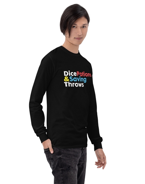 Dice, Potions &amp; Saving Throws Long Sleeve Shirt