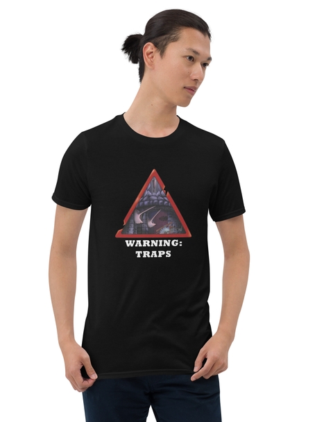 <p>Warning:Traps <span class="text-dnd-red">T-Shirt</span></p>
