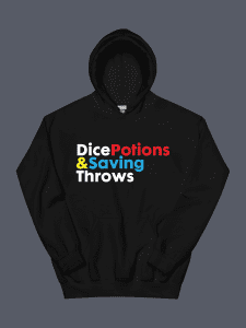 Dice Potions & Saving Throws Hoodie Black
