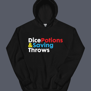Dice Potions & Saving Throws Hoodie Black