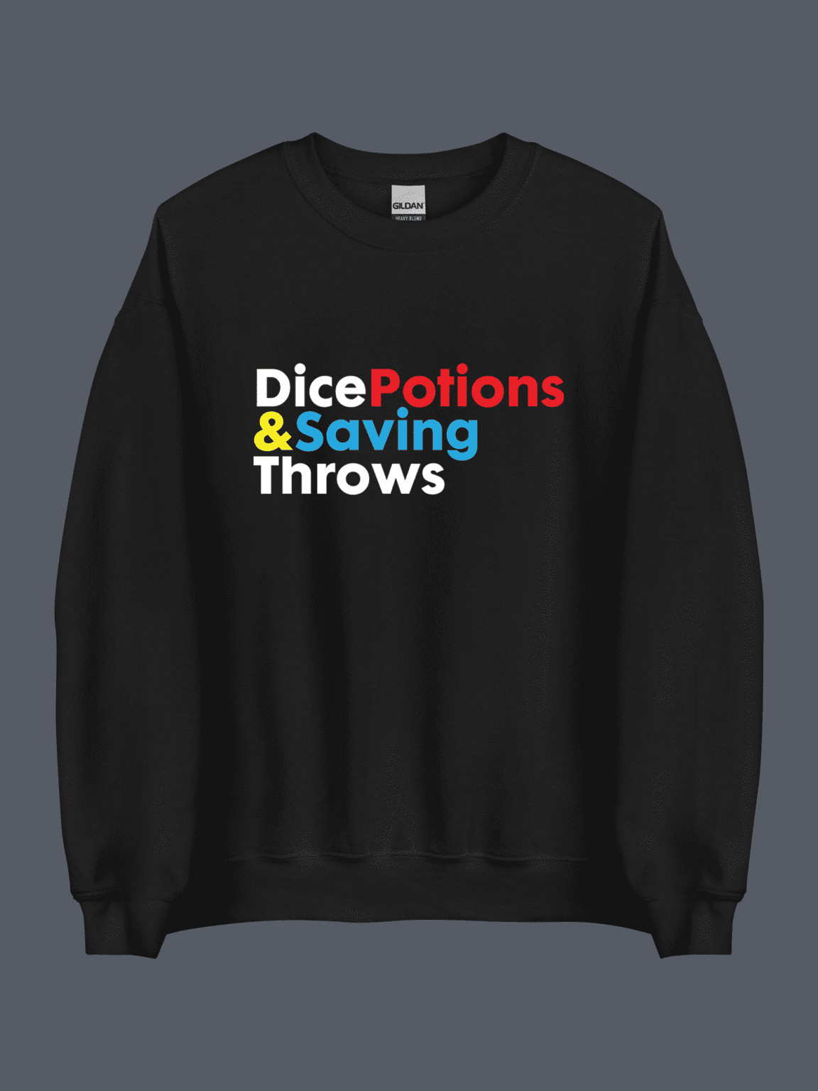 Dice, Potions & Saving Throws Sweatshirt Shop DnD