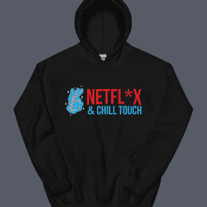 Netflix Chill Touch Hoodie Black