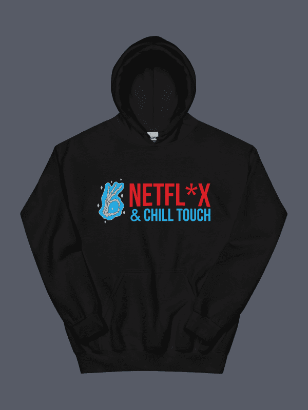 Netflix Chill Touch Hoodie Black