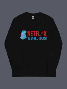 Netflix & Chill Touch Long Sleeve Tee Black