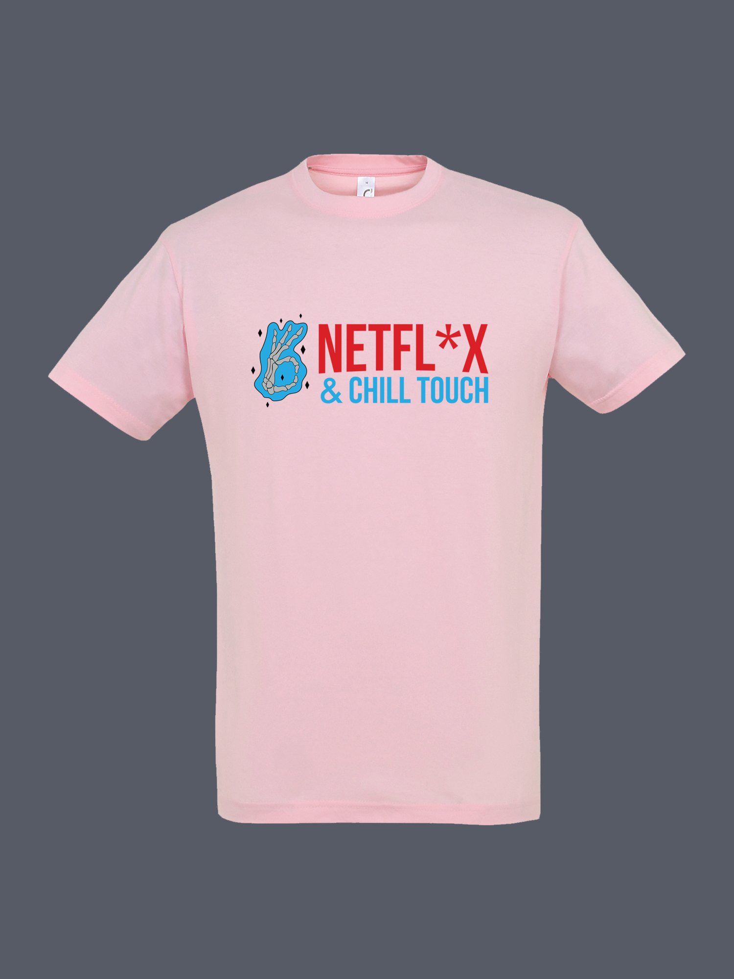 Netflix & Chill Touch Tshirt Pink