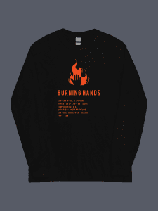 Burning Hands Long Sleeve Tee Black