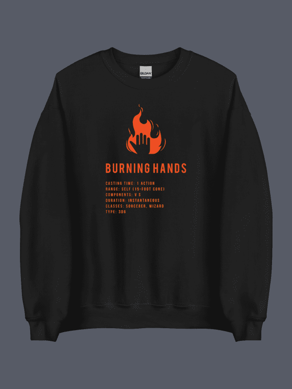 Burning Hands Sweatshirt Black