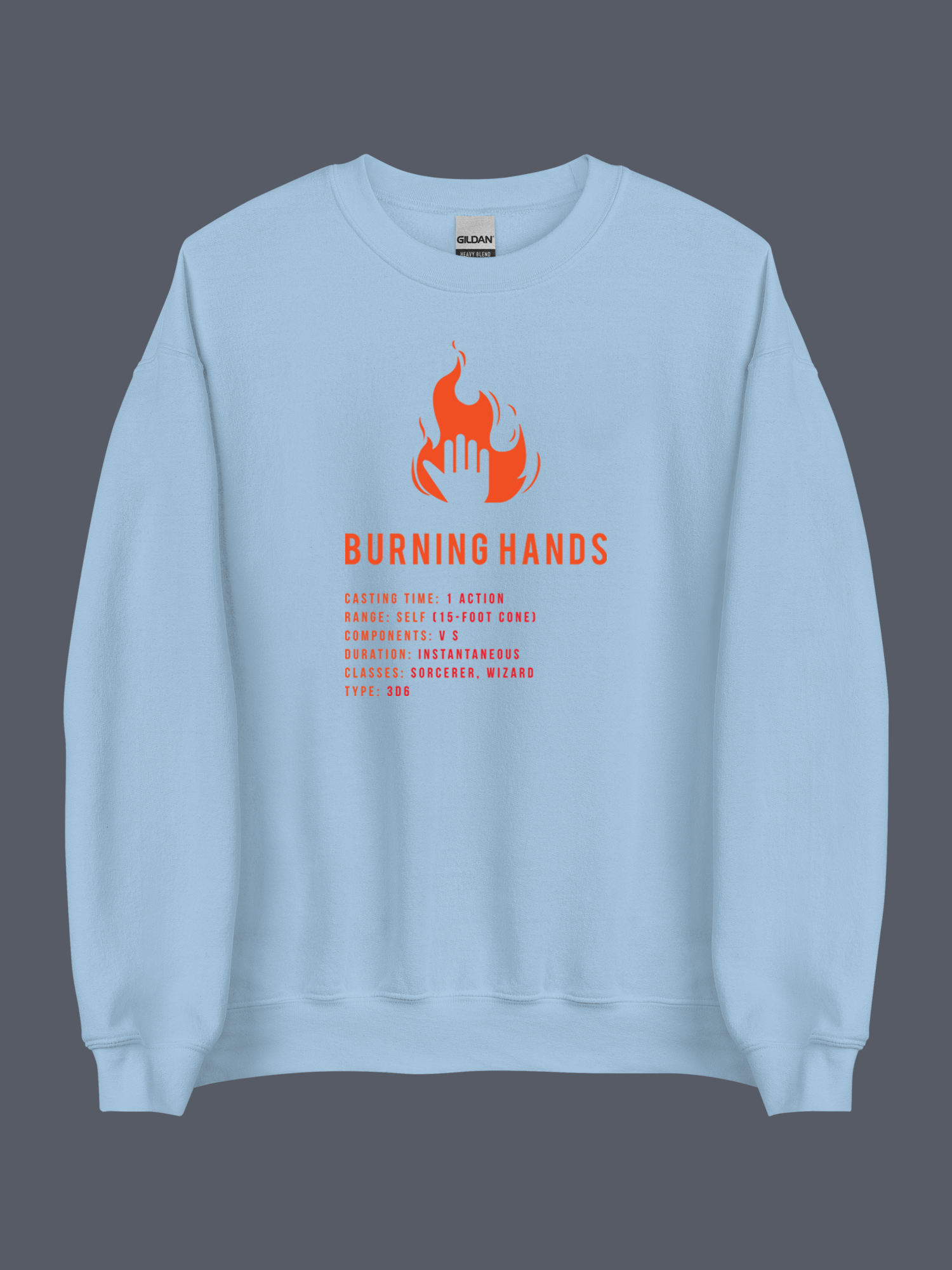 Burning Hands Sweatshirt Blue