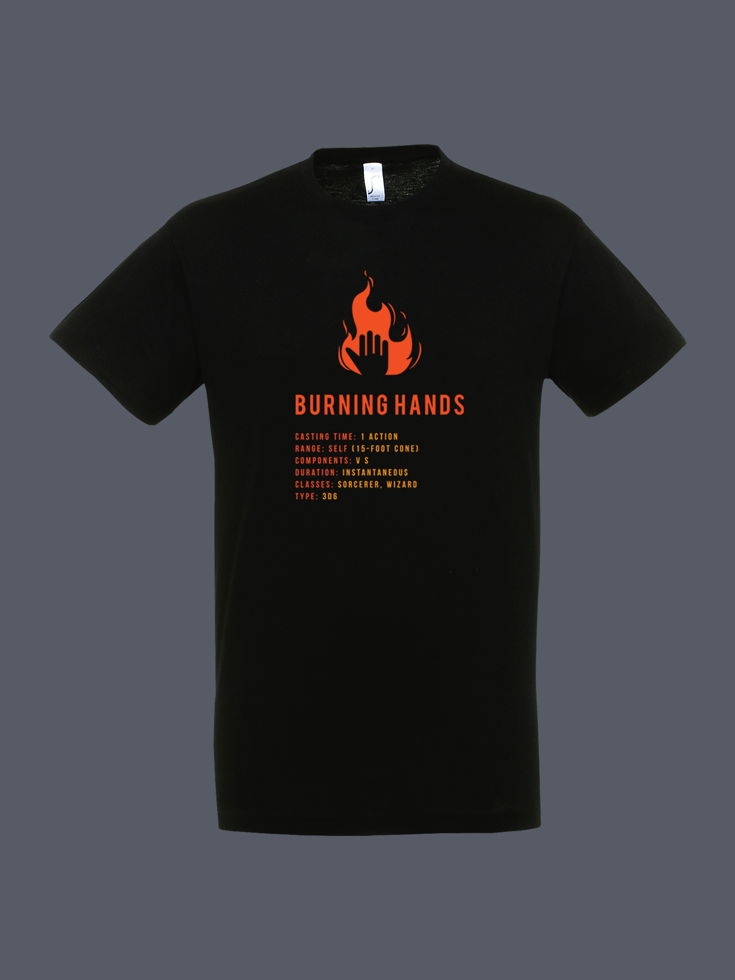 Burning Hands Tshirt Black