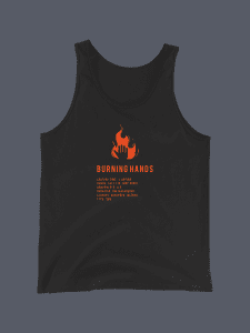 Burning hands Vest Black hands Vest Black