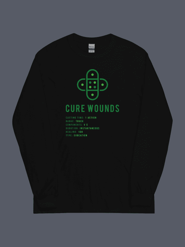Cure Wounds Long Sleeve Tee Black