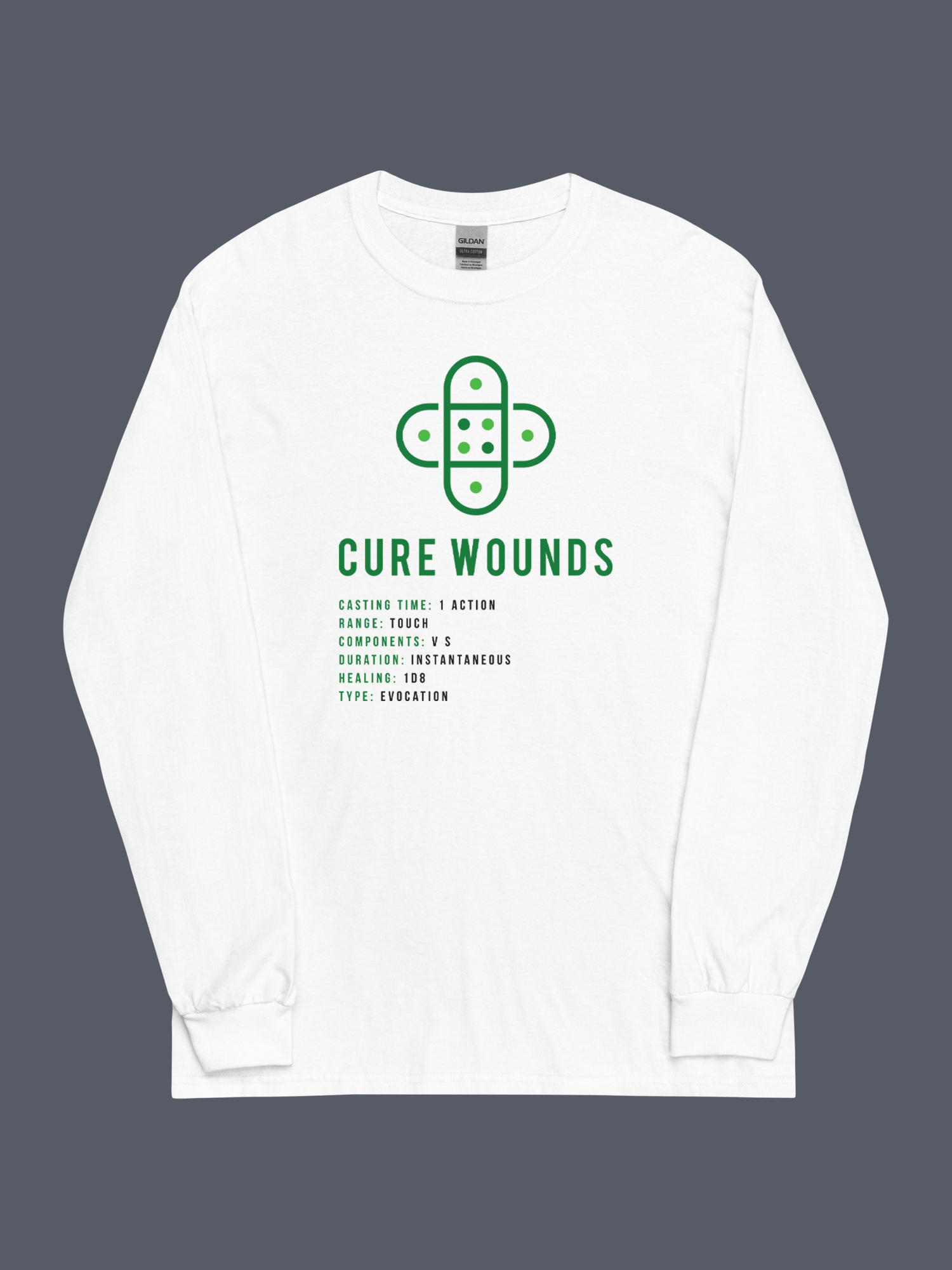 Cure Wounds Long Sleeve Tee White