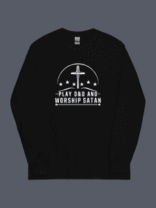 Play DnD & Worship Satan Long Sleeve Tee Black