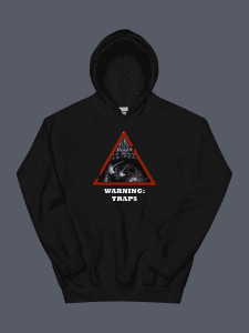 Warning Traps Black Hoodie