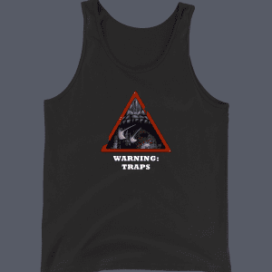 Warning Traps Black Vest