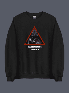Warning Traps Sweatshirt Black