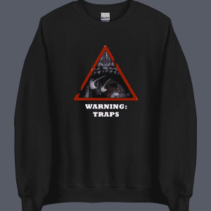 Warning Traps Sweatshirt Black
