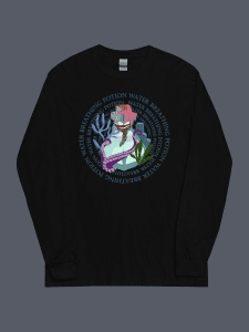 Water Breathing potion Long Sleeve Tee Black